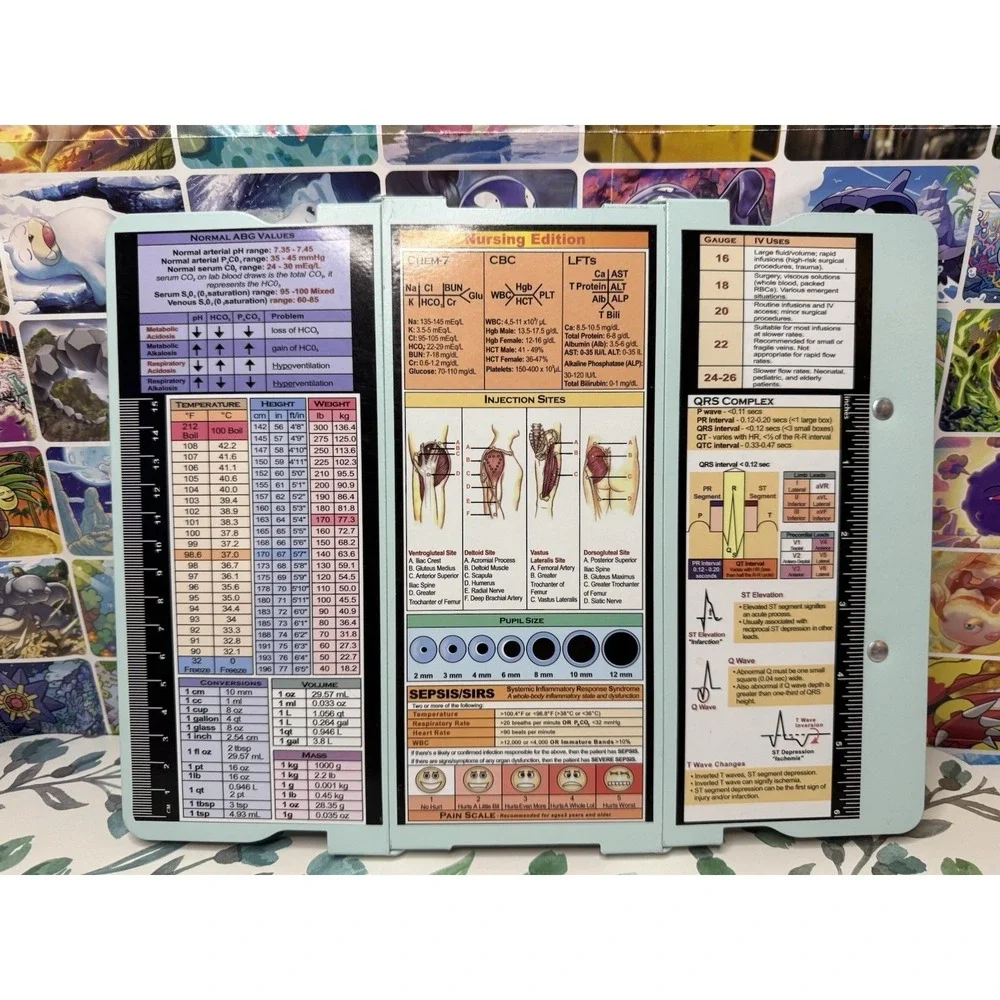 Nursing Edition Medical Clipboard Reference Guide Foldable Clipboard 9.5x11